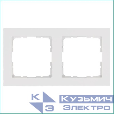 Рамка 2-м G-Classic бел. глянцевый Jasmart G1002W