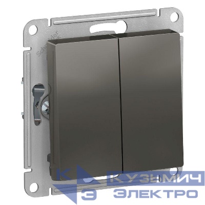 Переключатель проходной 2-кл. СП AtlasDesign 10А IP20 (сх. 6/2) 10AX механизм сталь SE ATN000965