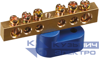 Шина нулевая на одном угловом изоляторе 6х9-6 Navigator 71164