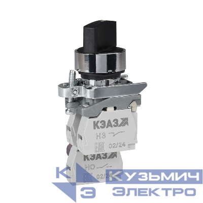 Переключатель КПЕ1111РС 1но+1нз ручка фикс 2поз IP40 черн. КЭАЗ 271788