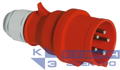 Вилка кабельная 32А 5п 3P+N+PE 6ч 400В IP44 Quick-Connect Bals 2148