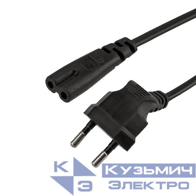 Шнур сетевой (угловая вилка) 2x0.5кв.мм 1.5м Rexant 11-1103