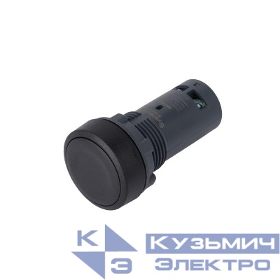 Кнопка моноблочная SB7 22мм с возвратом пластик 1НО IP65 черн. SE SB7NA21
