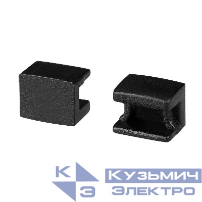 Заглушка PLINTUS-FANTOM BLACK глухая пластик (комплект) Arlight 043907