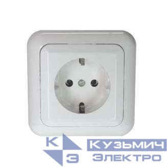 Розетка 1-м СП РС10-307 10А IP20 евро стандарт бел. БЕЛ. ЦЕРКОВЬ РС10-307
