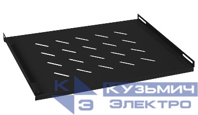 Полка 19дюйм перфорированная SH-J018-FC-600m-BK глубиной 400мм для напольных и настенных шкафов глубиной 600мм черн. (RAL 9004) Cabeus 8620c