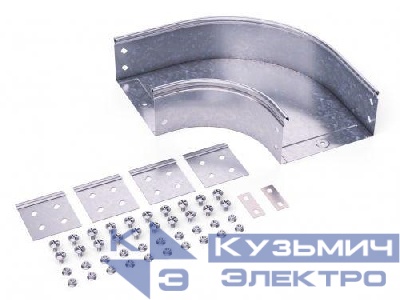 Угол для лотка горизонтальный 90град. 400х50 CPO 90 в компл. с крепежн. элемент. гор. оцинк. DKC 36006KHDZ