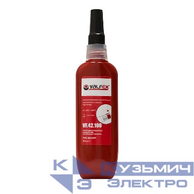 Клей-герметик анаэробный тюбик (100мл) (демонтаж с нагревом) (96/12) красн. VALFEX VF.42.100