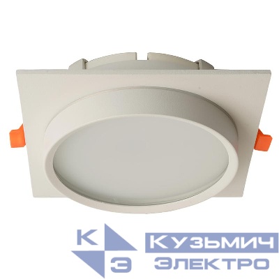 Светильник DL705 25Вт 230В GX70 IP44 потолочн. встраив. квадрат без лампы бел. FERON 51107