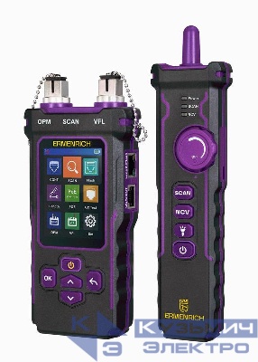 Тестер кабельный многофункциональный NetGeeks NP60 фиолет. Ermenrich 84551