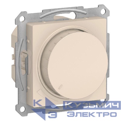 Светорегулятор поворотно-нажимной AtlasDesign 400Вт механизм беж. SE ATN000223