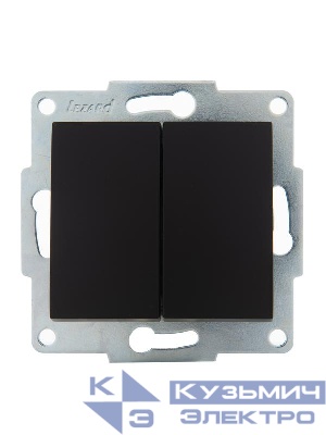 Выключатель 2-кл. 1п СП Karina 10А IP20 механизм черн. бархат LEZARD 707-4288-101