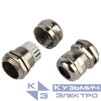 Ввод кабельный (сальник) PGM 13.5 d6-12мм (d отверст. 20.5мм) IP68 латунный (уп.5шт) Эра Б0065208