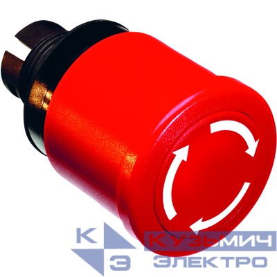 Кнопка красная MPMT3-10R  ГРИБОК с усиленной фиксацией  40мм отпускание поворотом 1SFA611510R1001