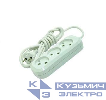 Удлинитель 3х2м без заземл. 10А IP20 Makel MGP122