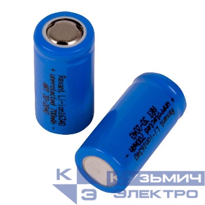 Аккумулятор Li-ion 16340 (CR123A) 3.7В 700мА.ч unprotected Rexant 30-2040