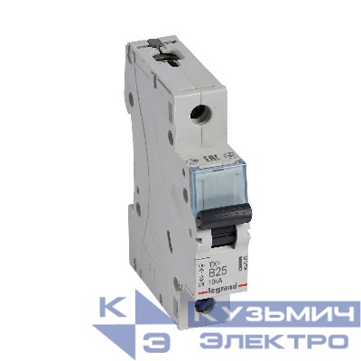 Выключатель автоматический модульный 1п B 25А 10кА TX3 6000 1мод. 230/400В Leg 403862