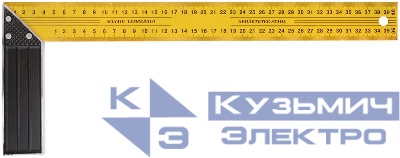 Угольник столярный усиленный 400мм желт. FIT 19440