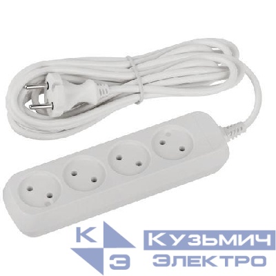 Удлинитель 4х5м без заземл. ПВС 2х0.75 UDL-10-450 Greenline Эра Б0065063