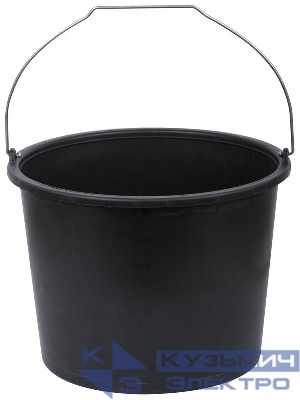 Ведро строительное пластиковое для перемешивания раствора усиленные стенки 12л FIT 04090