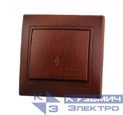 Переключатель проходной 1-кл. Mira вишня LEZARD 701-0601-105