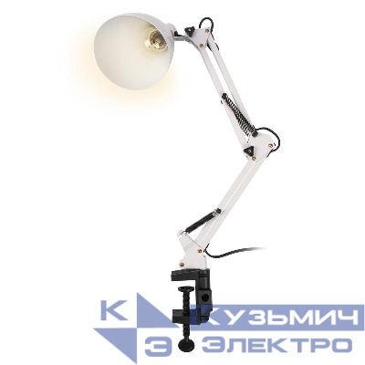 Светильник настольный TBL-02 под лампу Е27 (струбцина и подставка в компл.) бел. ФАZА 5046252