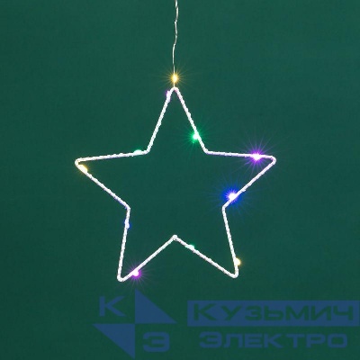 Гирлянда светодиодный занавес из росы с фигурами звезд IP20 USB + пульт управления мультиколор Neon-Night 315-849
