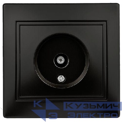 Розетка телевизионная одиночная TV СП Plano 1-301-05 IP20 антрацит Intro Б0044573