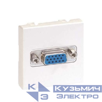 Плата 2-м с разъемом VGA "мама" 15контакт. 45х45мм Simon Connect графит K100B-14