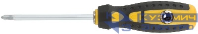Отвертка с переставным жалом профи прямая и Т-обр. CrV сталь прорезин. ручка 6х130мм РН2/SL6 FIT 56230