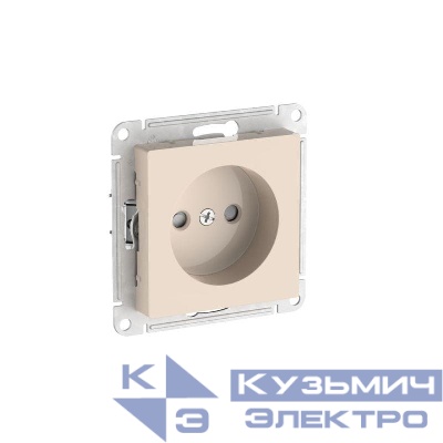 Розетка AtlasDesign 16А без заземл. защ. шторки быстрозажим. клем. механизм беж. SE ATN000249S