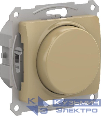 Светорегулятор поворотно-нажимной Glossa 400Вт механизм титан SE GSL000423