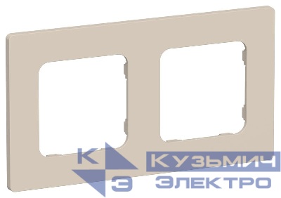 Рамка 2-м СП FLITE РУ-2-К-ФлЛ льняной IEK FI-M22-32-20-K88
