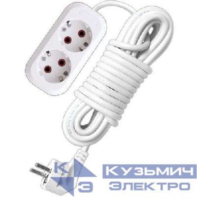Удлинитель 2х5м с заземл. 10А IP20 У10-553 ПВС 3х0.75 UNIVersal 553-05