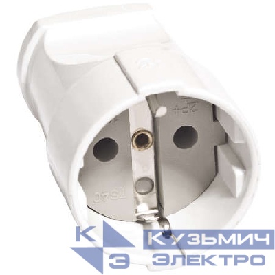 Розетка переносная 16А 250В с заземл. бел. (еврослот) UNIVersal А102