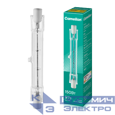 Лампа галогенная J78 150Вт линейная R7s 3000К 230В Camelion 2933