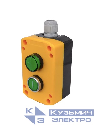 Пост управления ПКУ-22-21V1M-65У1 1 цилиндр "I" НО зел.; лампа зел. 220В AC IP65 Электротехник ET014874
