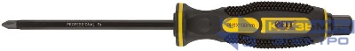 Отверткa ударная сталь S2 шестигран. жало боек под ключ прорезиненная ручка профи 5х100мм PH1 FIT 55622