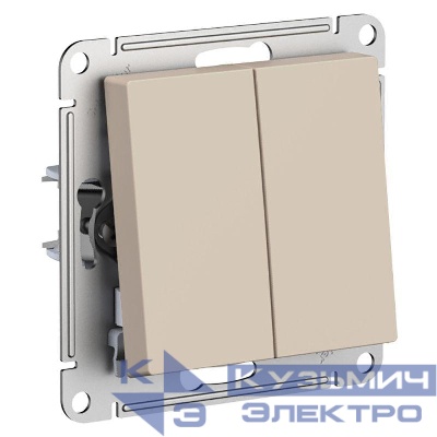 Выключатель 2-кл. AtlasDesign (сх. 5) 10AX механизм песочн. SE ATN001251