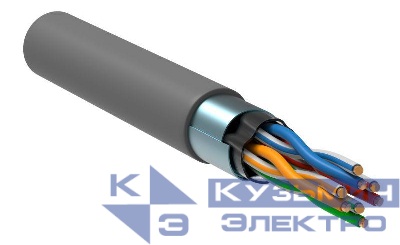Кабель витая пара F/UTP кат.5E 4х2х24AWG solid PVC сер. (м) ITK LC1-C5E04-311