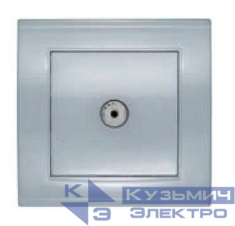 Розетка телевизионная TV 1-м СП Бриллиант серебр. UNIVersal 7949827