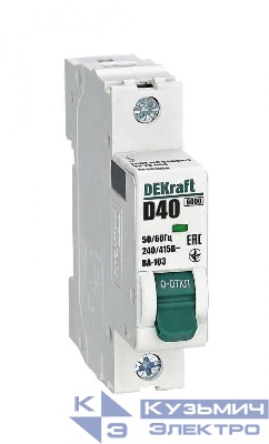 Выключатель автоматический модульный 1п D 40А 6кА ВА-103 DEKraft 12341DEK