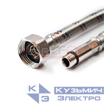 Подводка гибкая М10х18-1/2дюйм 30см для смесителей (100) VALFEX S/S M10х18-F1/2" 30 сm