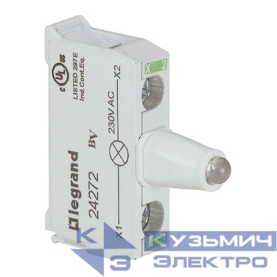 Блок контактов со светодиодом 230В для головок зел. Osmos Leg 024272