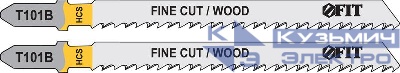 Набор полотен по дереву HCS шлифованные под свободным углом зубья 100/74/25мм T101B (уп.2шт) FIT 40948