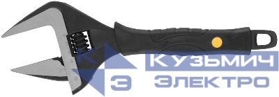Ключ разводной "Контур" узкие губки шкала экстра увелич. захват ПВХ накладка на ручку 300мм 60мм FIT 70174