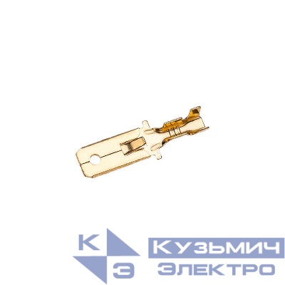 Клемма плоская (штекер-6.3мм) 1-1.5кв.мм (РП-п 1.5-(6.3)/DJ611-6.3B) (блист.10шт) Rexant 06-0396-A