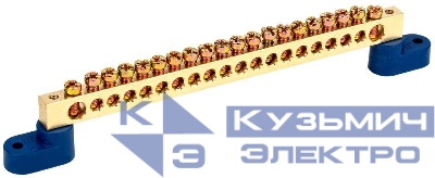 Шина нулевая ШНИ-8х12-20-У2-С на двух угловых изоляторах IEK YNN10-812-20C2-K07