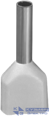 Наконечник НШВИ2 61 037 NET-E2-0.5-8-B50 2 провода бел. (уп.50шт) Navigator 61037