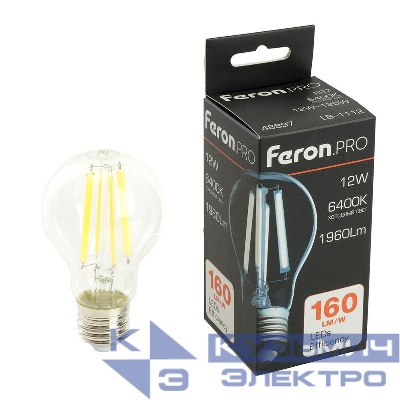 Лампа светодиодная LB-1112 12Вт 6400К E27 1960лм 175-265В FERON 48897